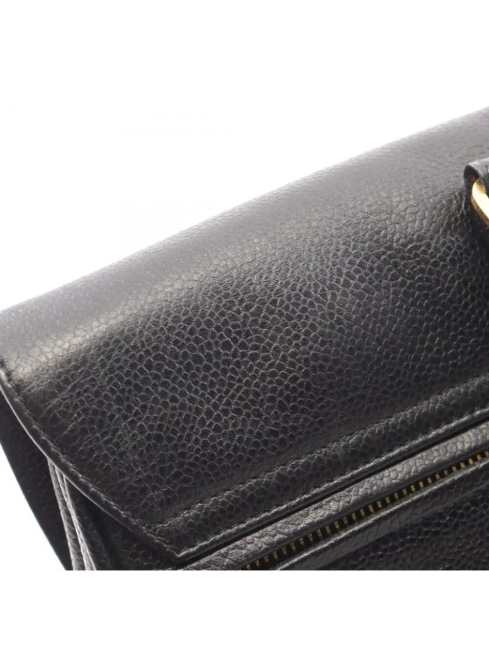 Chanel Backpack CC Logo Black Caviar Leather
